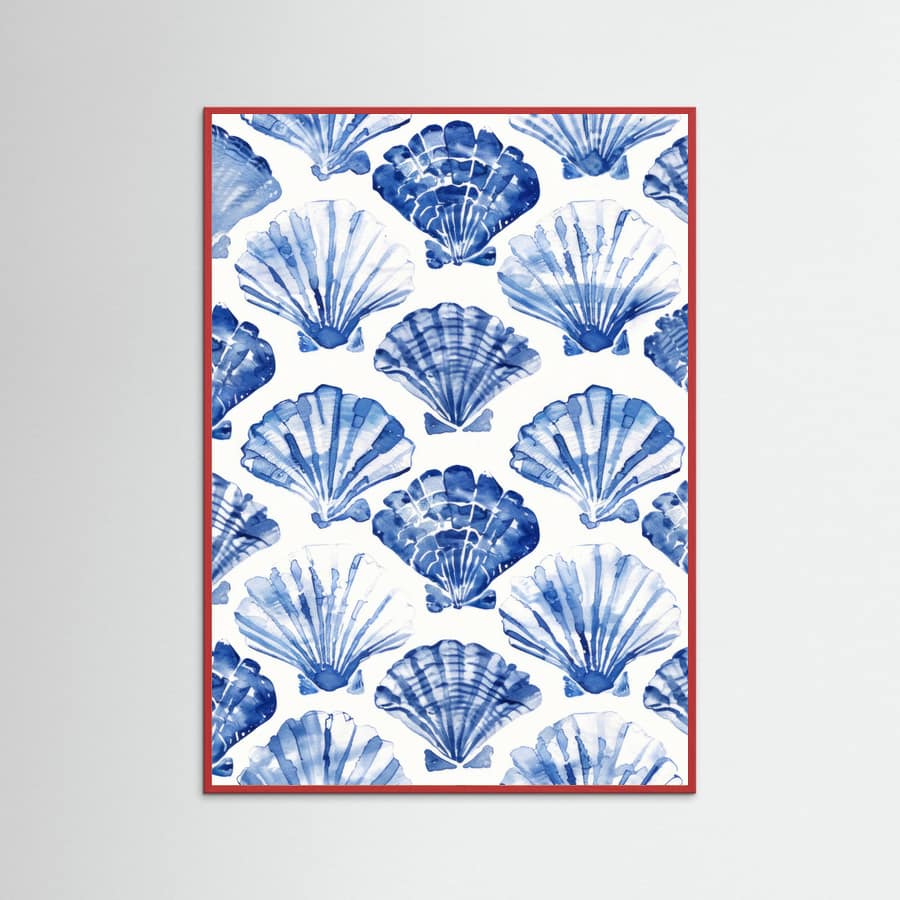Blueshellpattern Poster – Poster und Kunstdruck