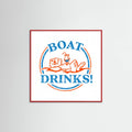 Boat Drinks Cocktail Drinking Otter Poster – Poster und Kunstdruck