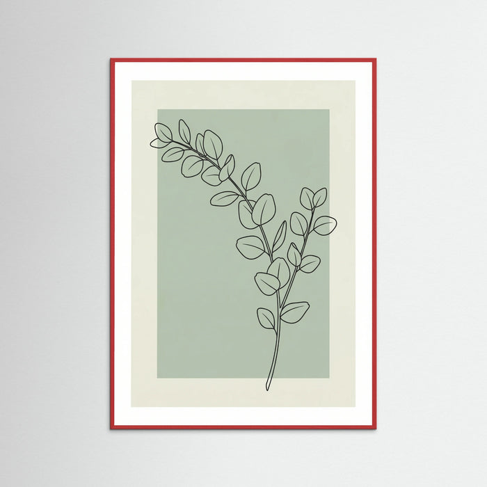 Red Wood Bohemian Floral Sketch