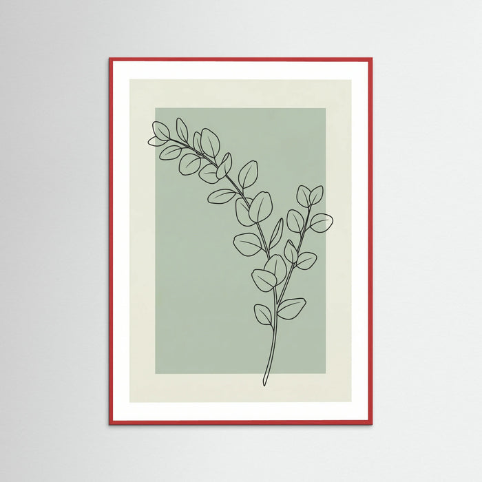 Red Wood Bohemian Floral Sketch