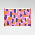 Red Wood Bold Color Strokes Poster