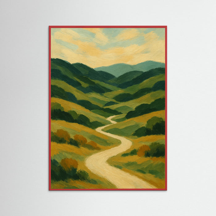 Red Wood Bold flo Brushstrokes