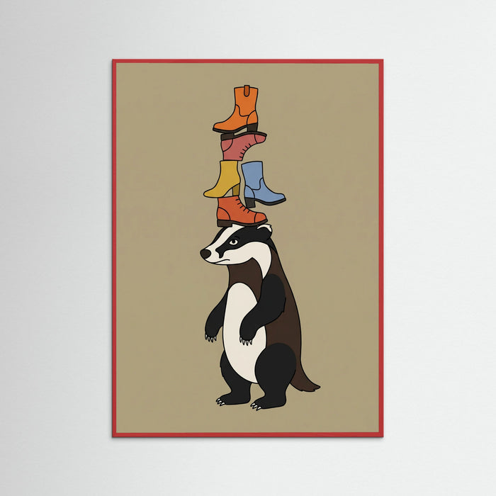 Red Wood Booted Feline Strut