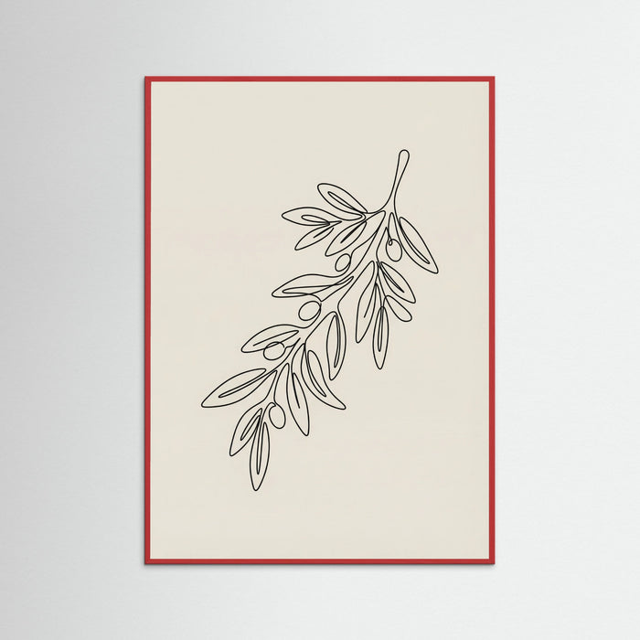 Red Wood Botanical Contour