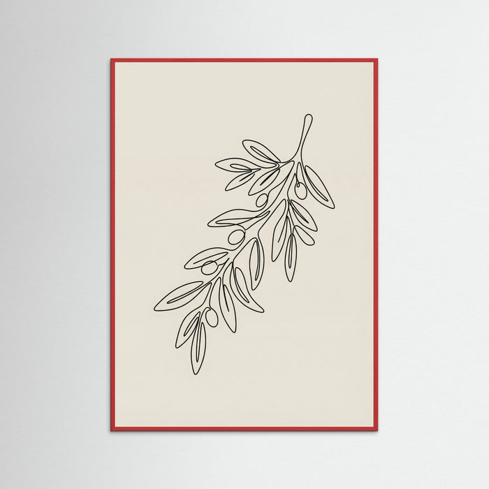 Red Wood Botanical Contour