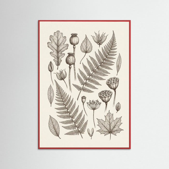 Red Wood Botanical Intricacy