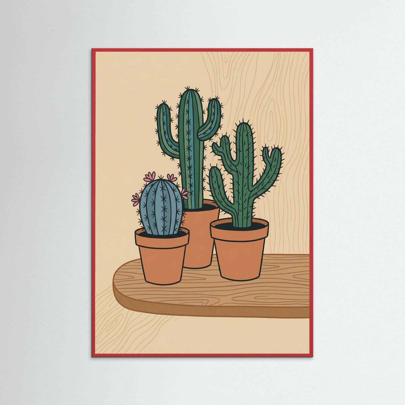 Red Wood Botanical Stripes