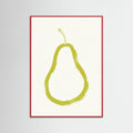 Red Wood Brushstroke Apple Slice