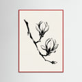 Red Wood Brushstroke Blooms