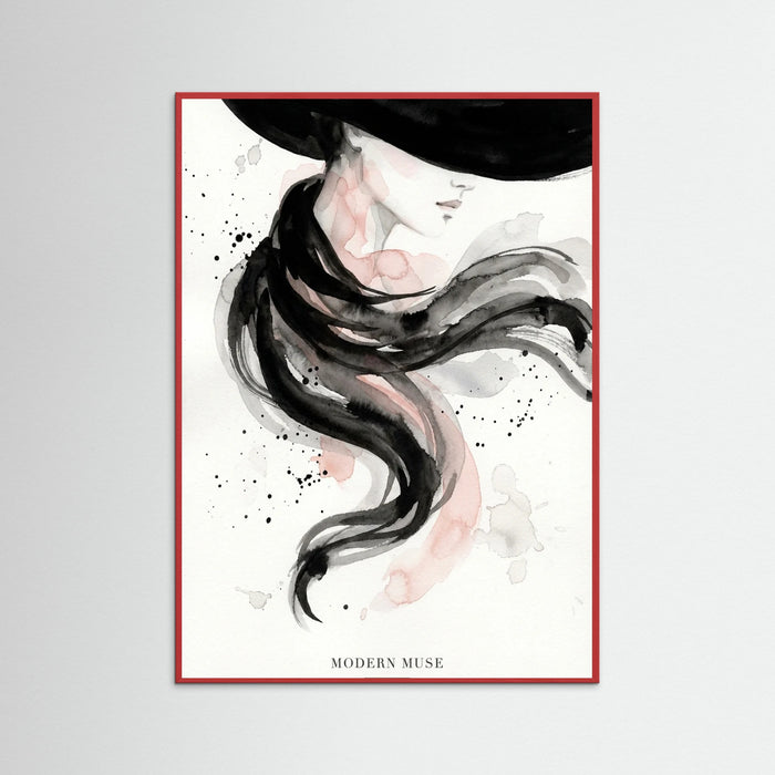 Red Wood Brushstroke Chic