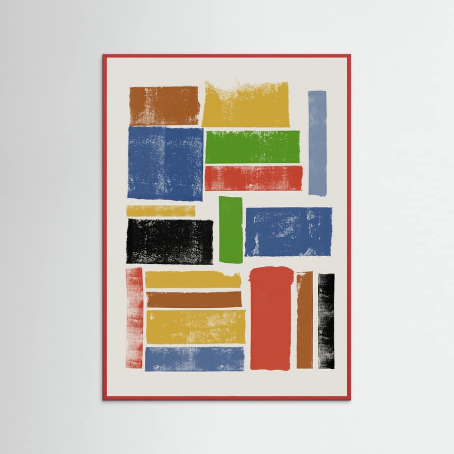 COLOR LINO CUT COMPOSITION Poster – plakat og kunsttryk