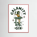 Red Wood Calamity Gin Funny Retro Western Cowgirl Art Poster