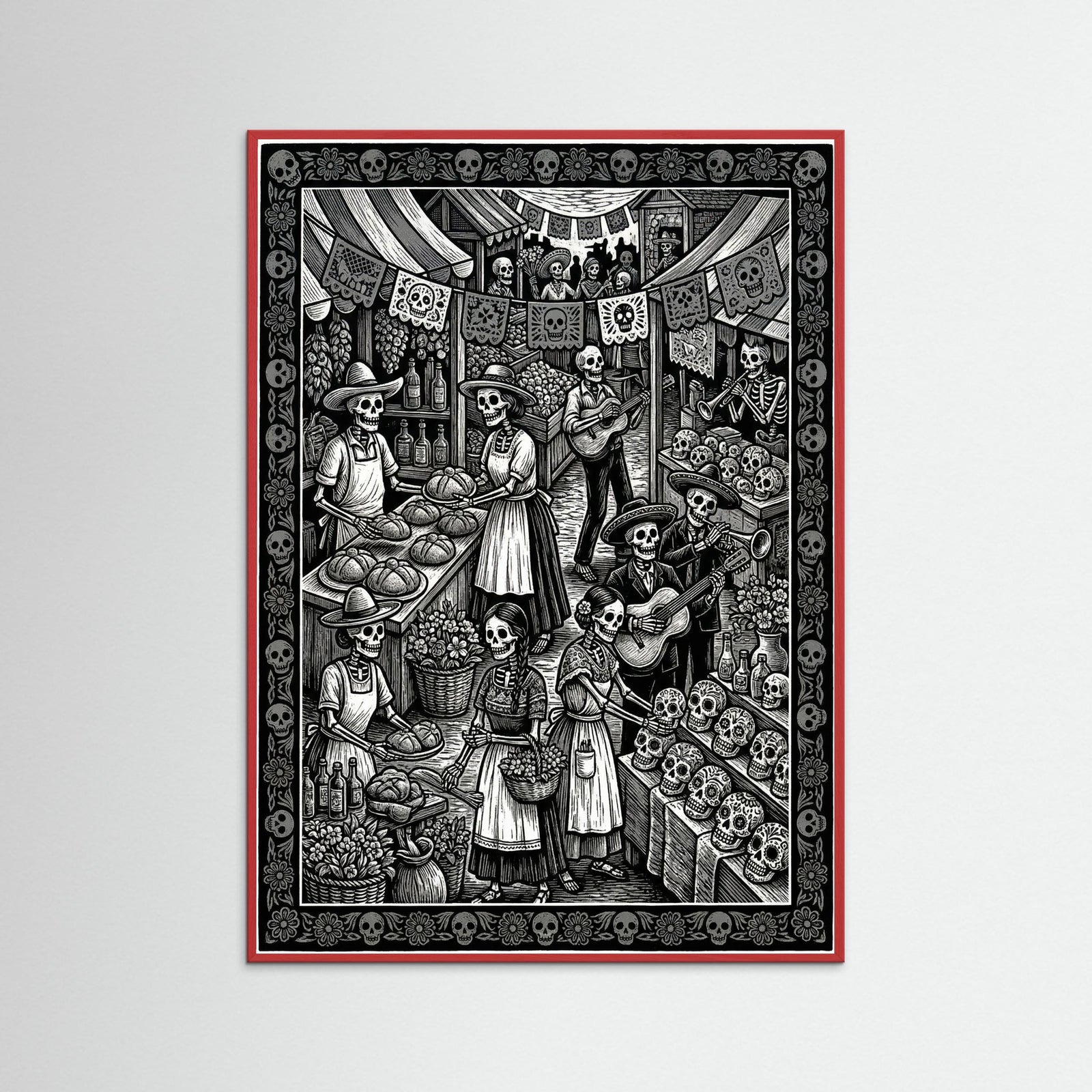 Red Wood Calavera Tapatia Chronicle