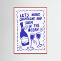 Plakat Champagne by the ocean – plakat i druk artystyczny