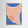 Red Wood Checkers for Peace Poster