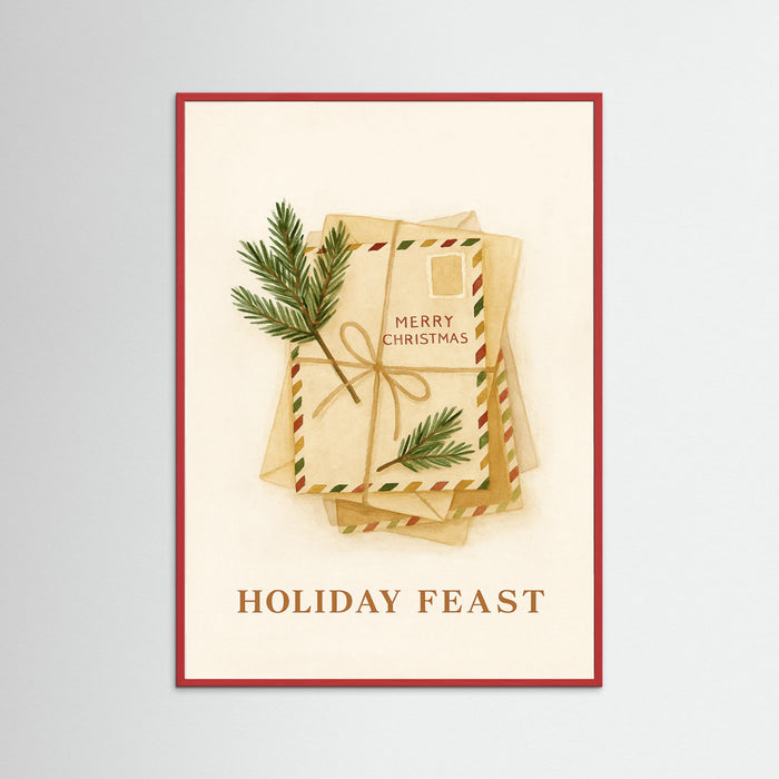 Red Wood Christmas Post