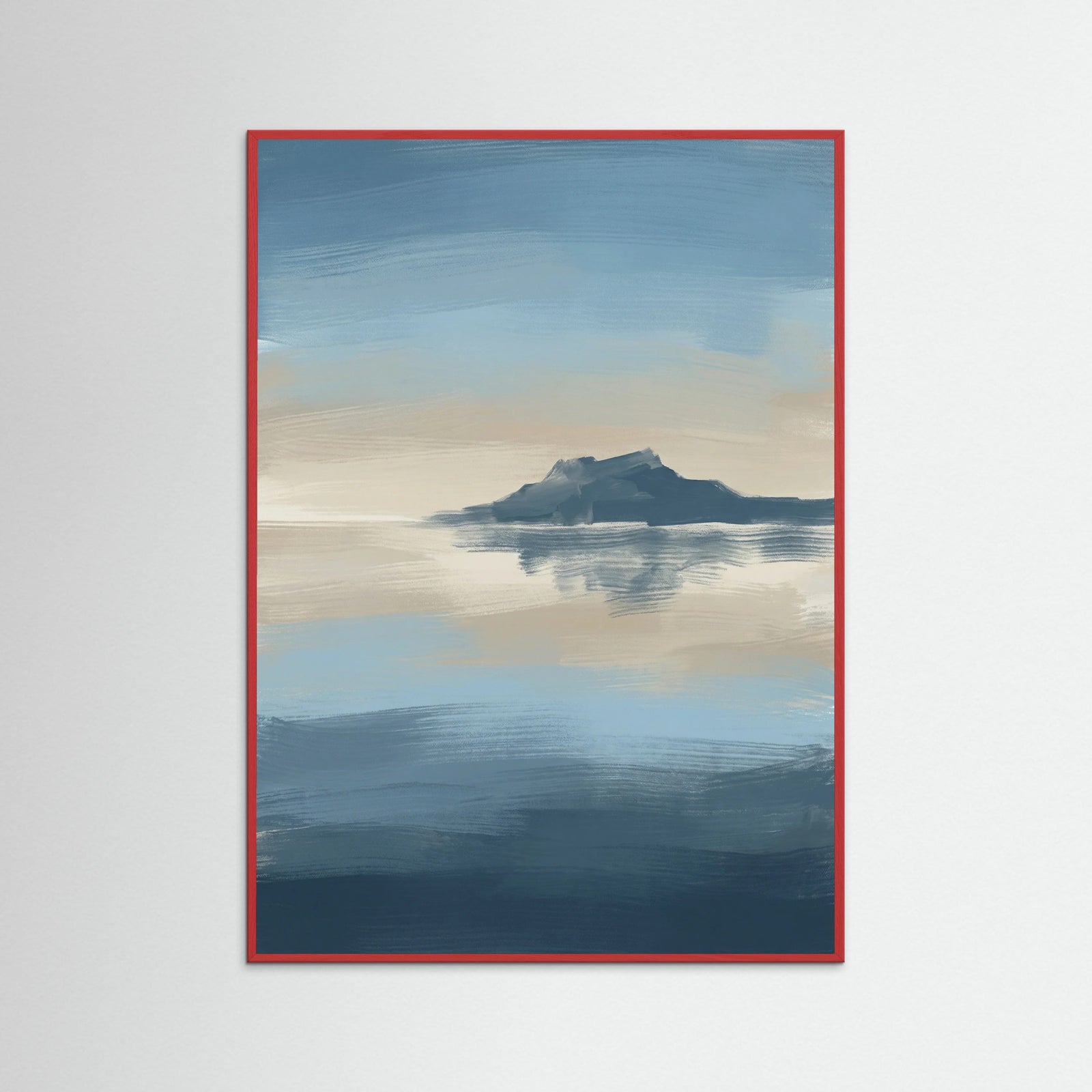 Red Wood Cloud Mountain Reflection