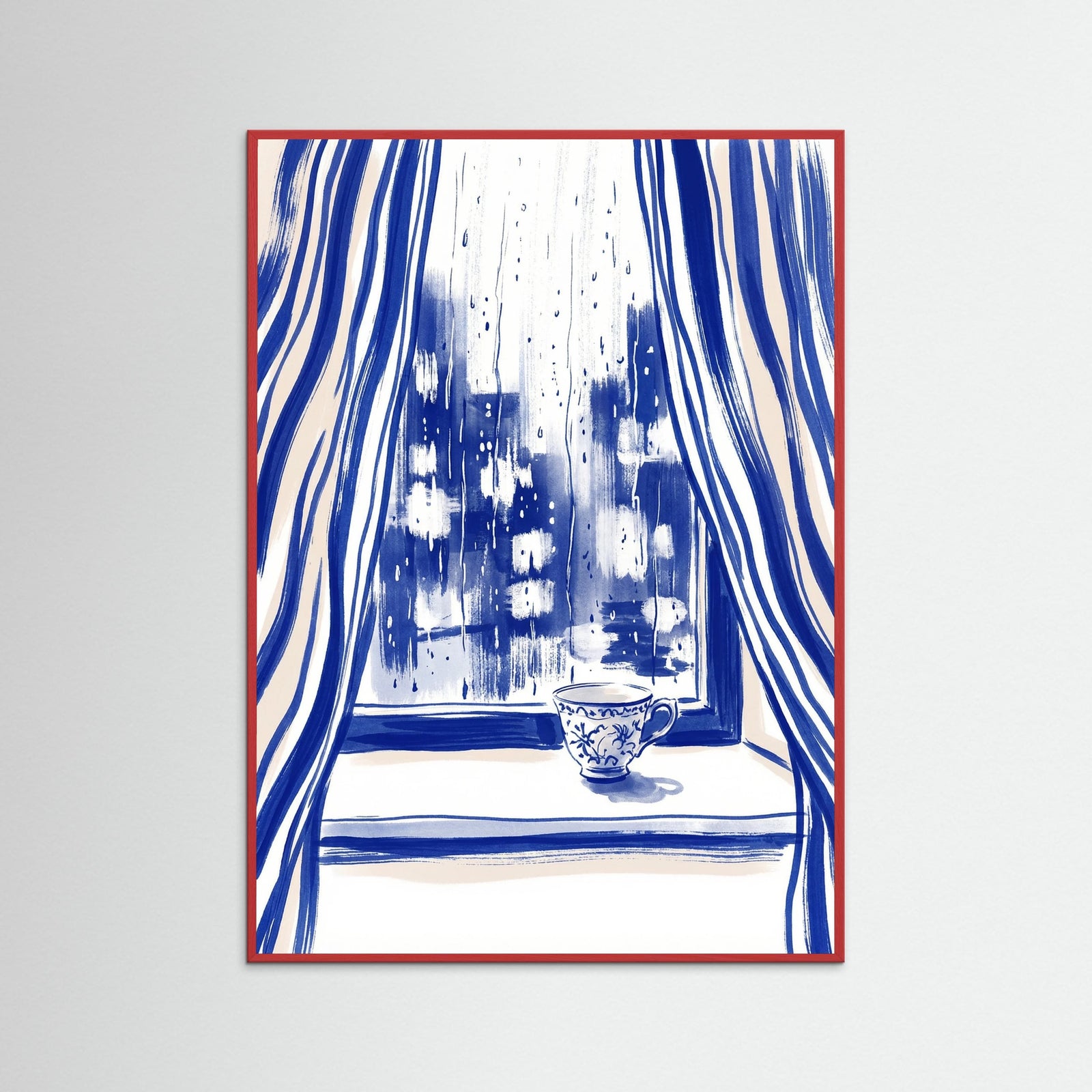 Red Wood Cobalt Contemplation