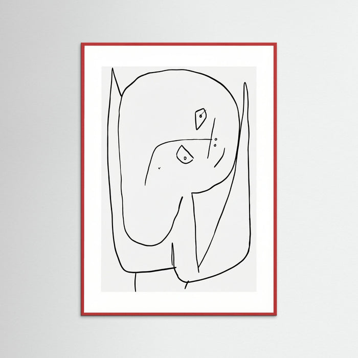 Red Wood Contemplative Figure