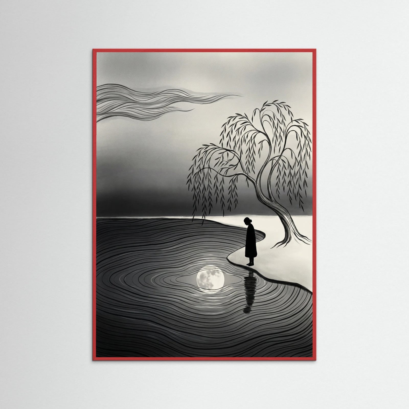 Red Wood Contemplative Horizon
