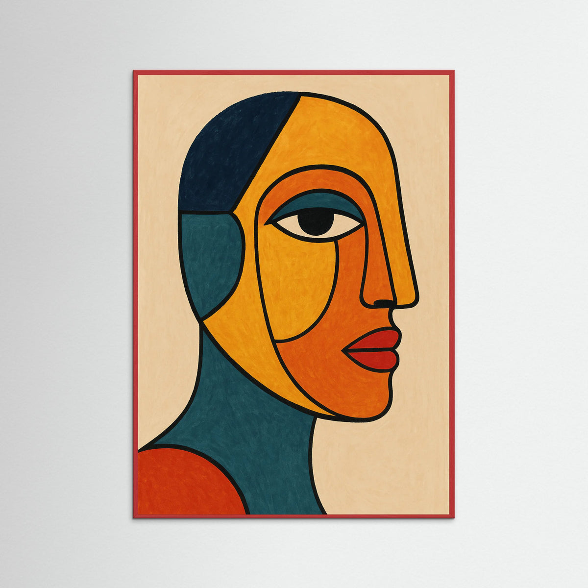 Red Wood Contour Elegance