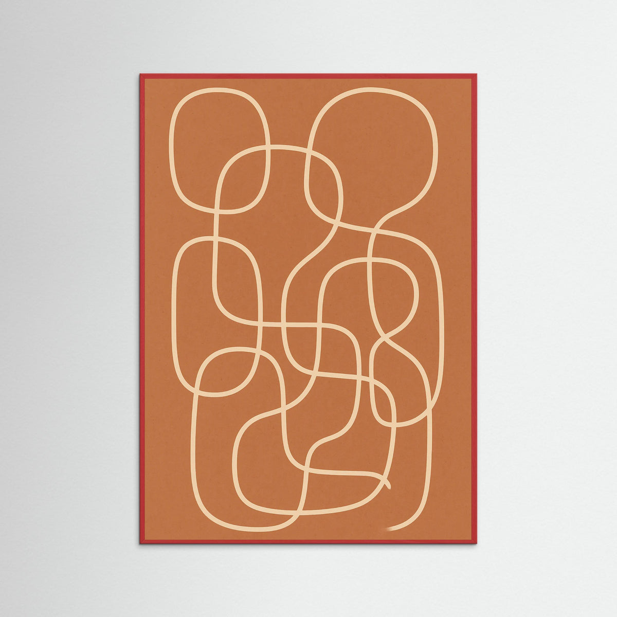 Red Wood Contour Puzzle