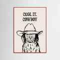 Red Wood Cool it Cowboy Black Poster