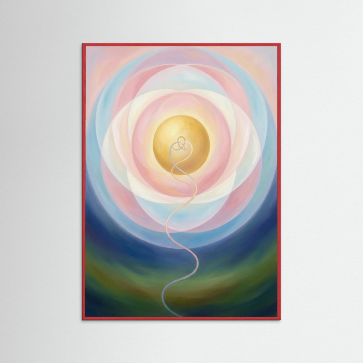 Red Wood Cosmic Heart Bloom