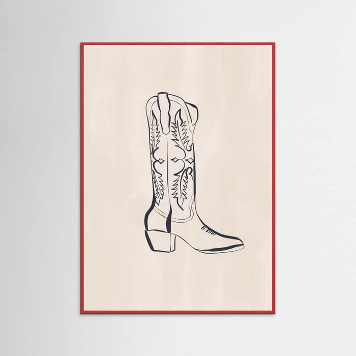 Póster Cowboy Boots By Ivy Green Illustrations – póster e impresión artística
