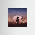 Red Wood Cowboy Sunset Poster