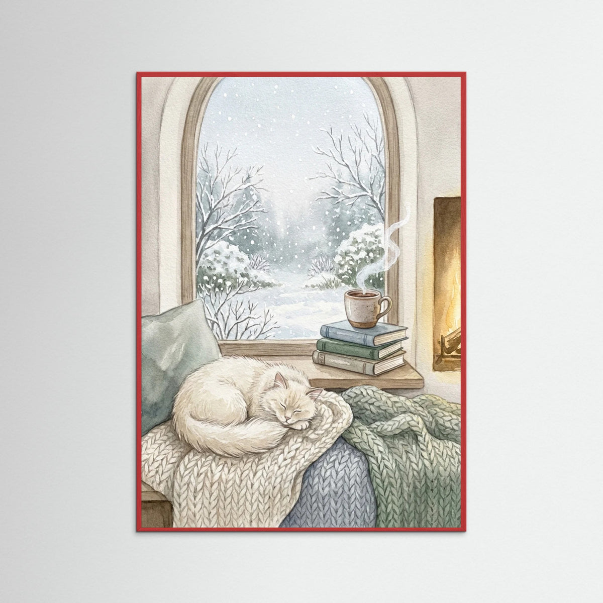 Red Wood Cozy Winter View
