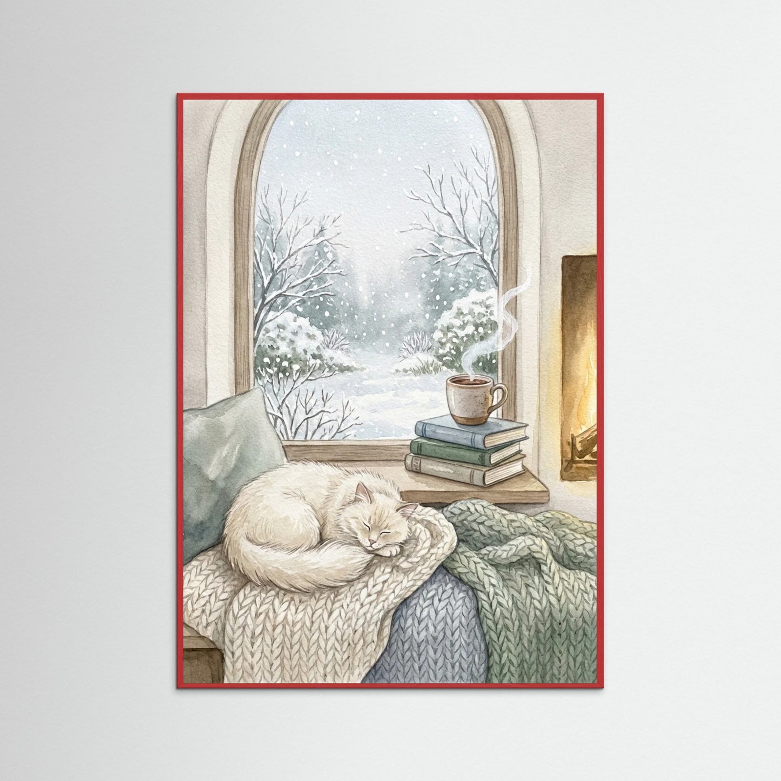 Red Wood Cozy Winter View