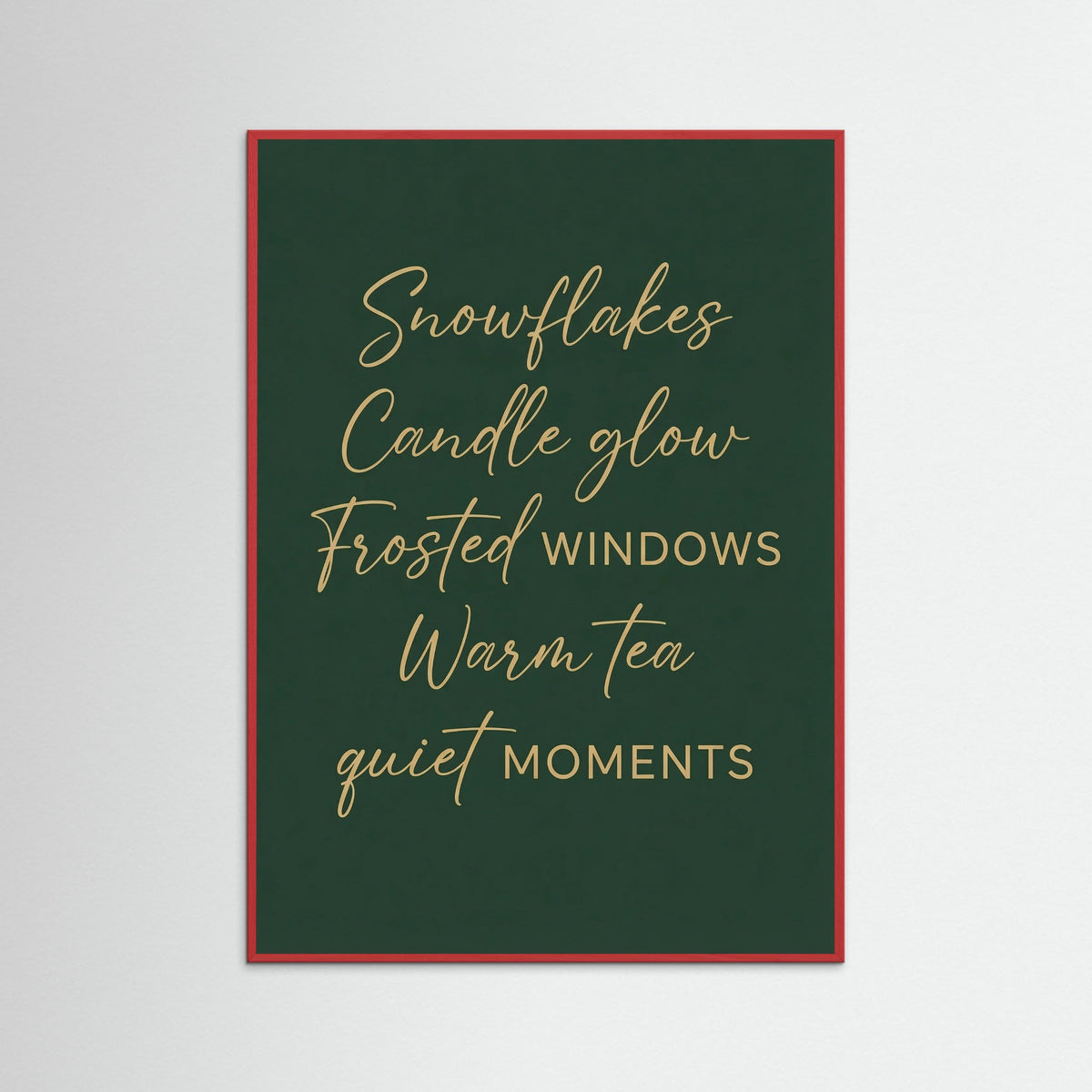 Red Wood Cozy Winter Wishes