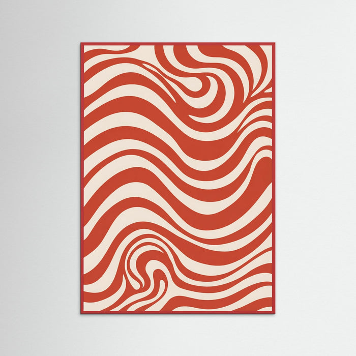 Red Wood Crimson Swirl Flow