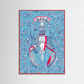 Crustacean Core summer blue Poster – poster and art print