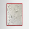Red Wood Curved Relief