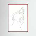 Red Wood Curved Silhouette