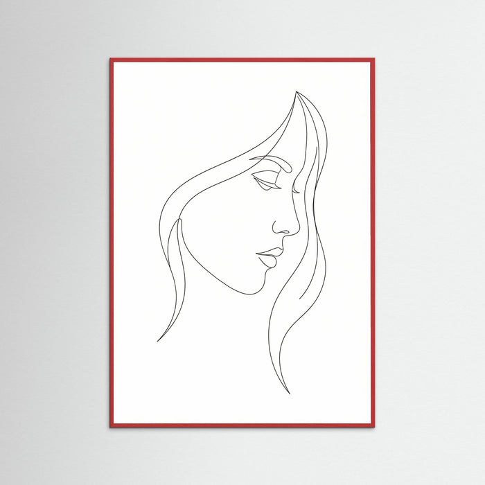 Red Wood Curved Silhouette