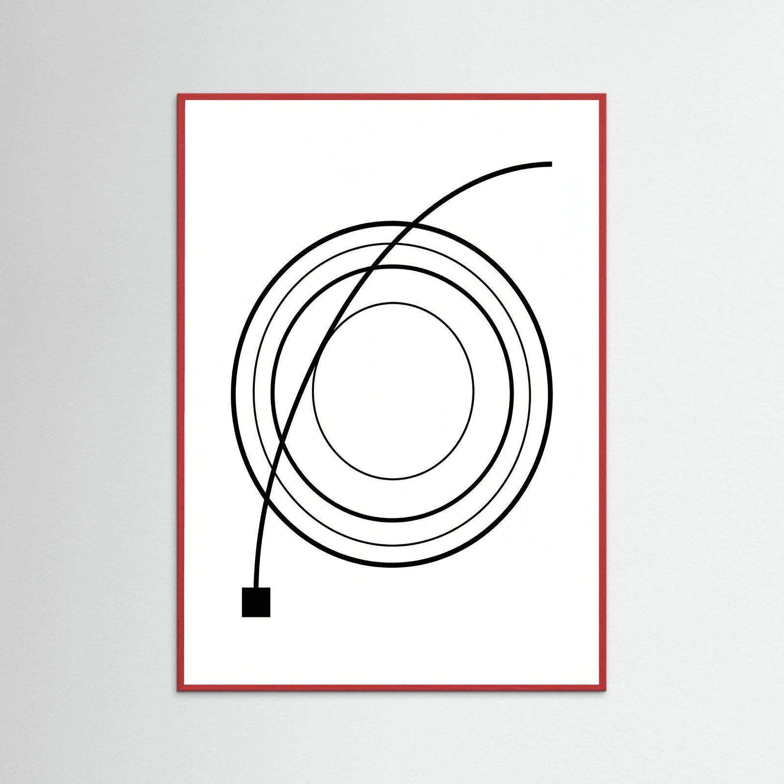 Red Wood Curved Trajectory