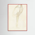 Red Wood Dancing Figure Sketch