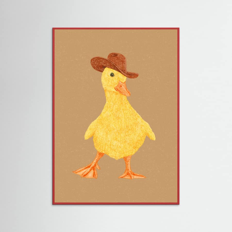 Póster Daphne the Cowgirl Duckling – póster e impresión artística