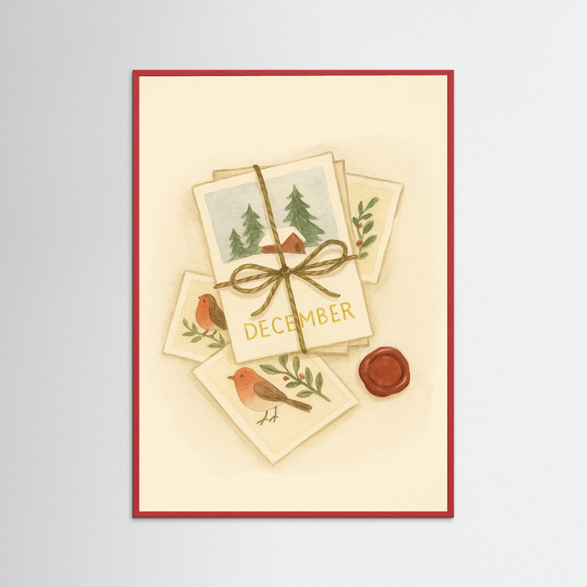 Red Wood December Postcards