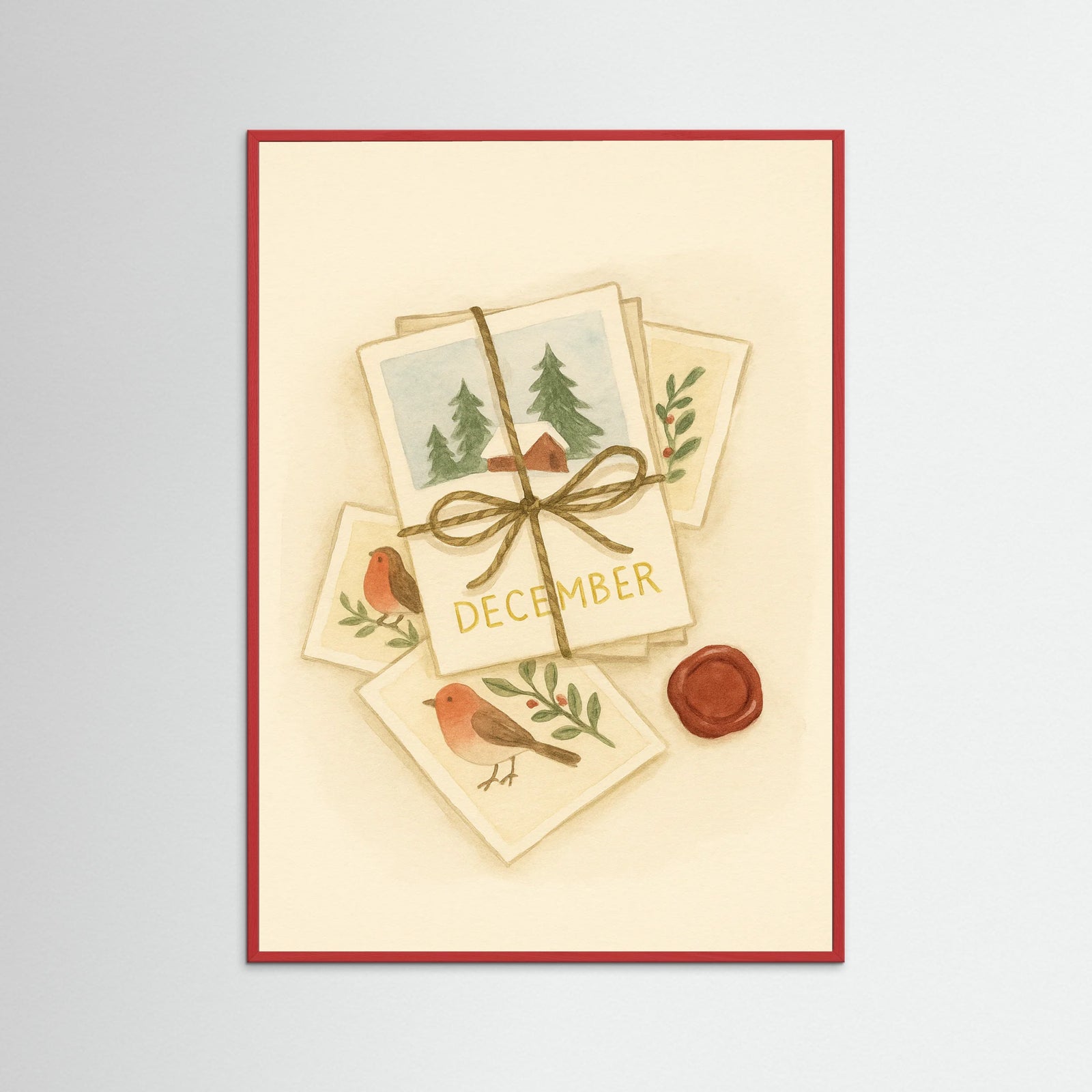 Red Wood December Postcards