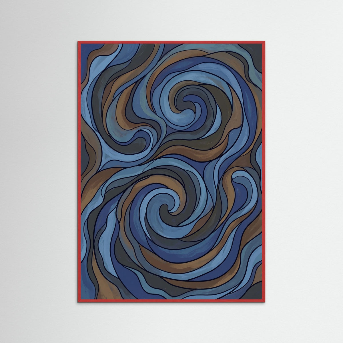 Red Wood Deep Blue Fragments