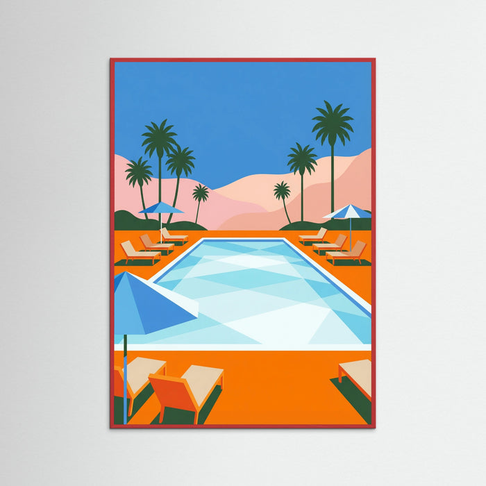 Red Wood Desert Mid Century