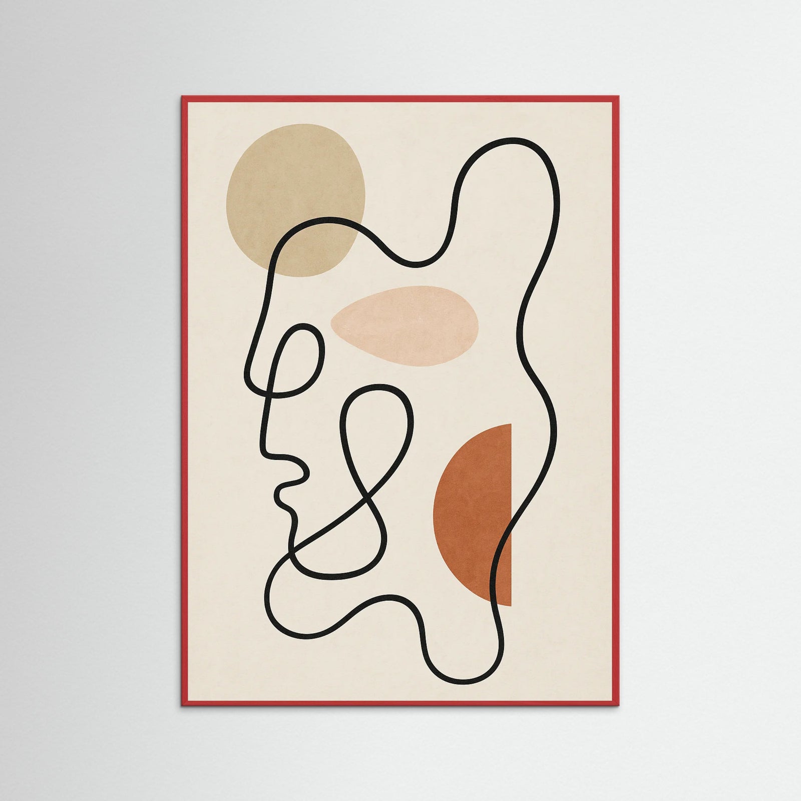 Red Wood Dreamlike Outline