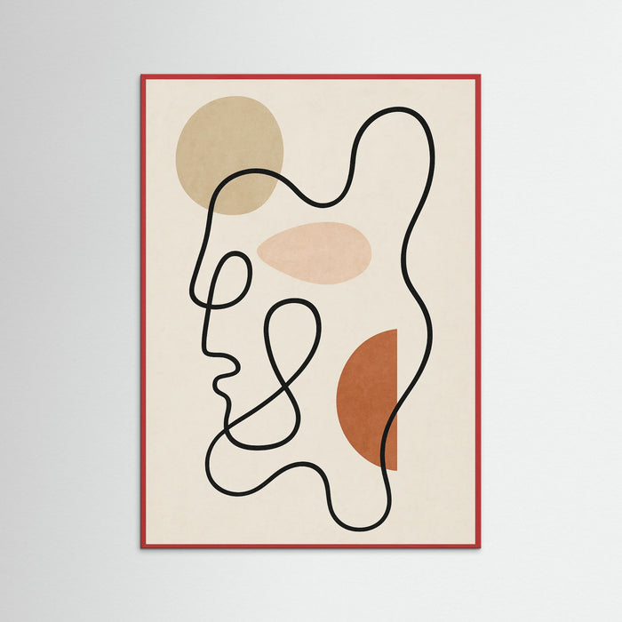 Red Wood Dreamlike Outline