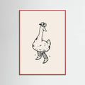 Red Wood Duck wearing Western Boots Poster