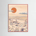 Dunes Dream in Orange Poster – plakat og kunsttryk