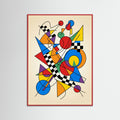 Red Wood Dynamic Abstraction Beige